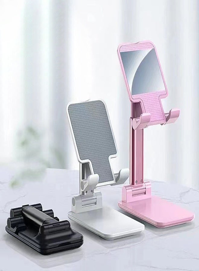 MTL Foldable Telescopic Phone & Tablet Stand – Adjustable Desktop Mobile Holder, Portable Lazy Bracket for Live Streaming, Office & Home Use - Image 4